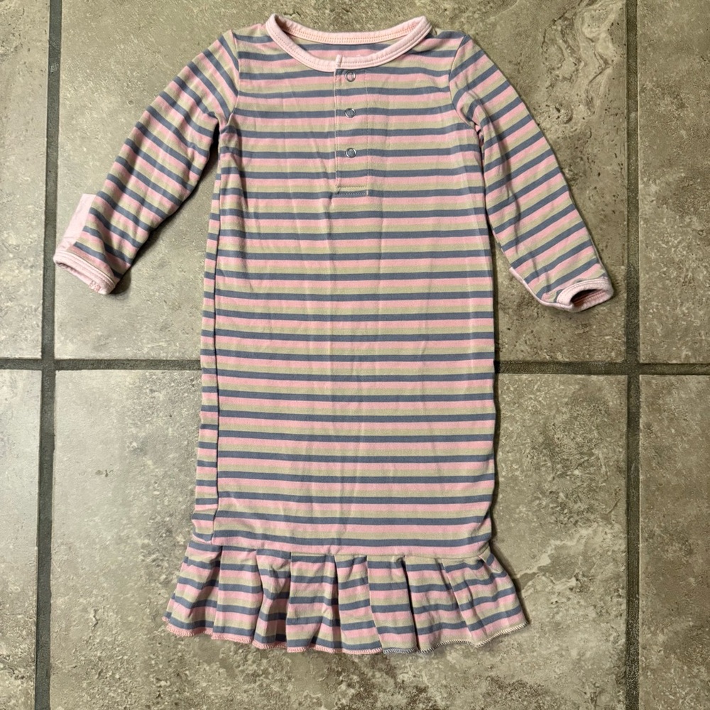 Sweet bamboo striped gown 0/3 m